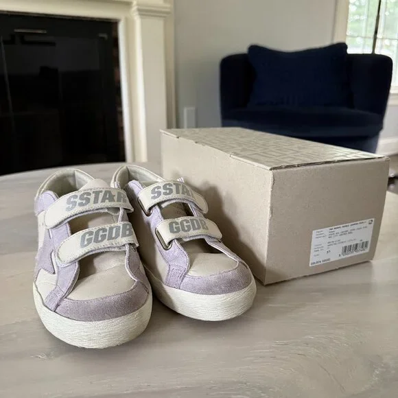 Golden Goose Old School Double Quarter Womens Velcro Lavender sz 37 - Picture 5 of 7